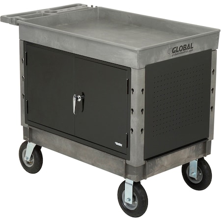 Global Industrial Workstation Cart, Plastic, 44 in L, 25-1/2 in W, 32-1/2 in H 800326